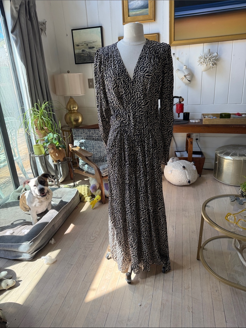 Isabel Marant silk maxi with incredible drape and sleeves